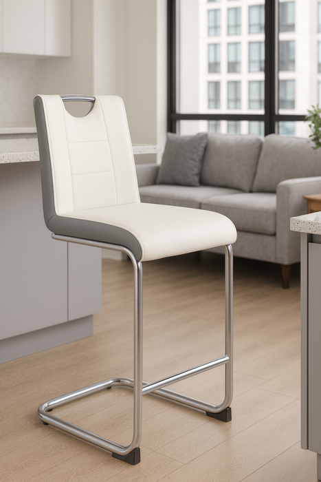 Rimini Bar Stool PU - Light Grey