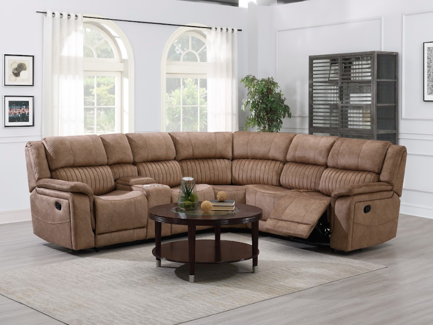 Oscar Electric Recliner Corner - Coffee