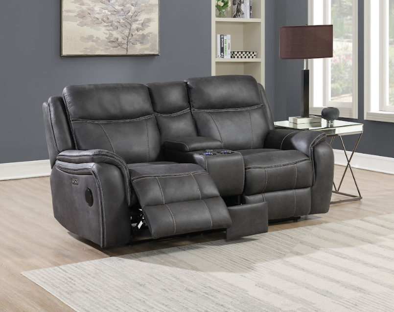 Phoenix 2 Seater Recliner W/ Console & Wireless Charger