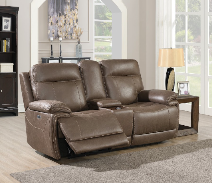 Glenwood 2 Seater Electric Recliner W/ Console - Chestnut