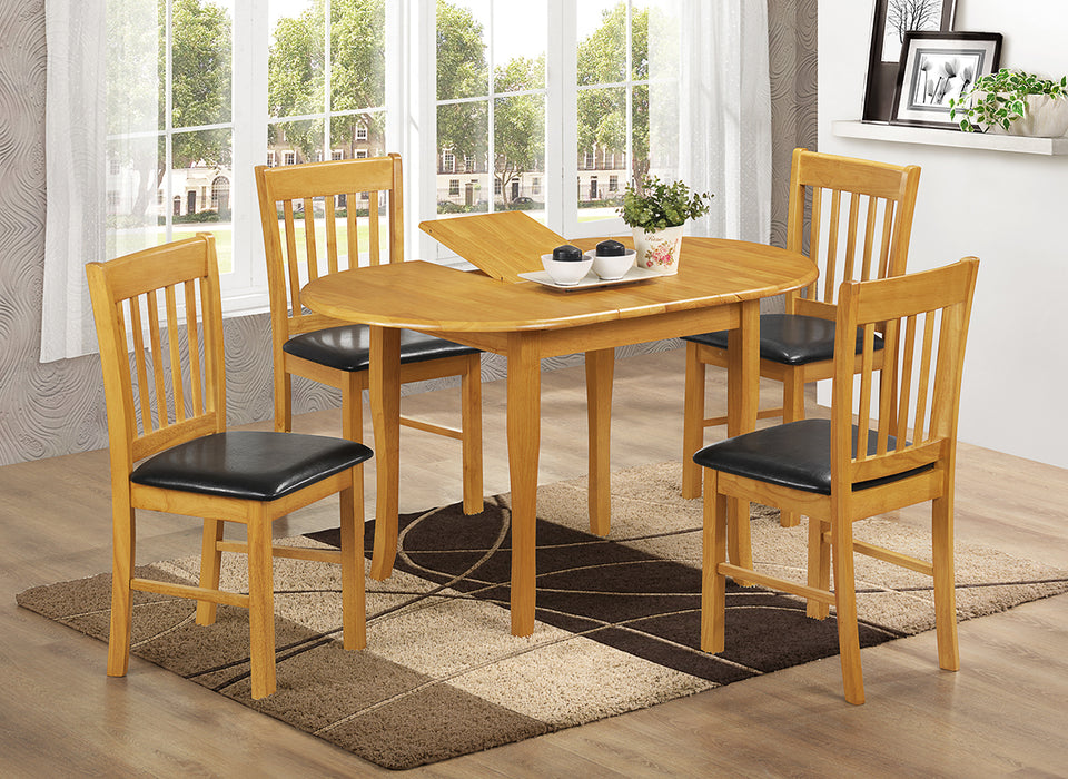 Shannon Natural Oak Extending Table & 4 Chairs