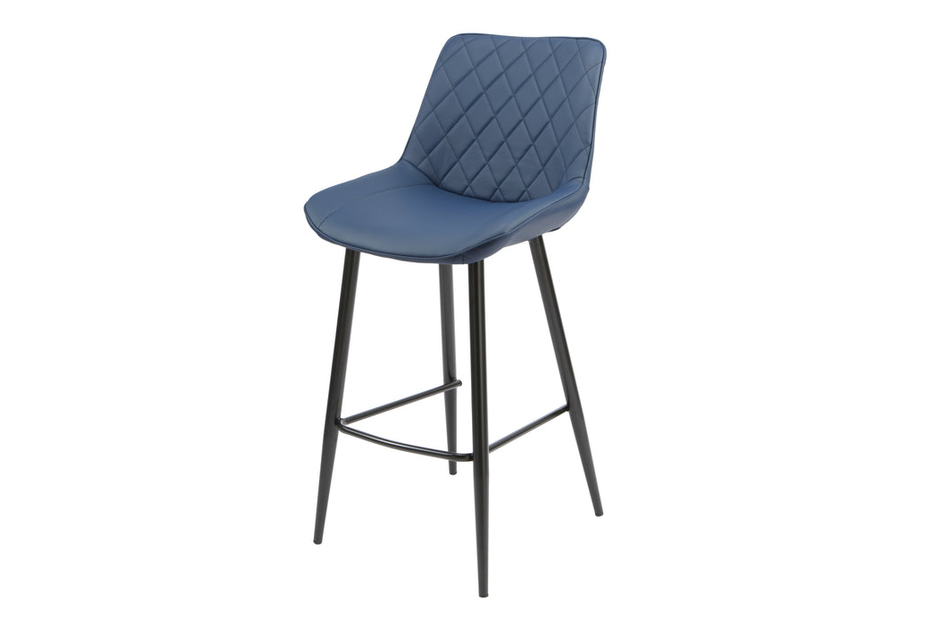 Silvia Bar Stool PU with Black Legs