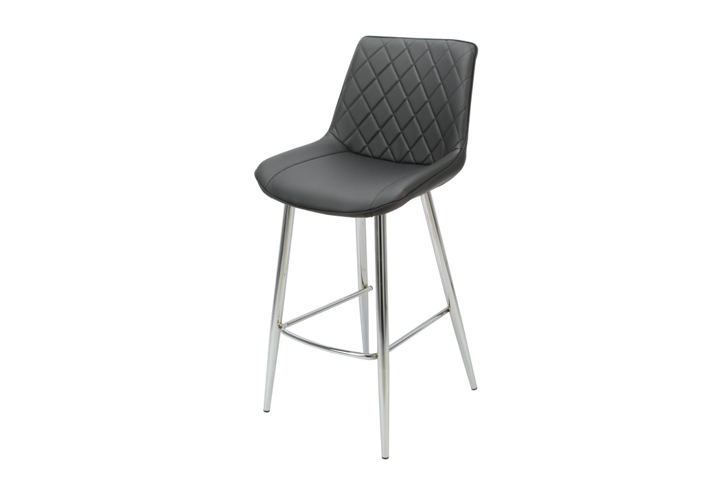 Silvia Bar Stool PU with Chrome Legs