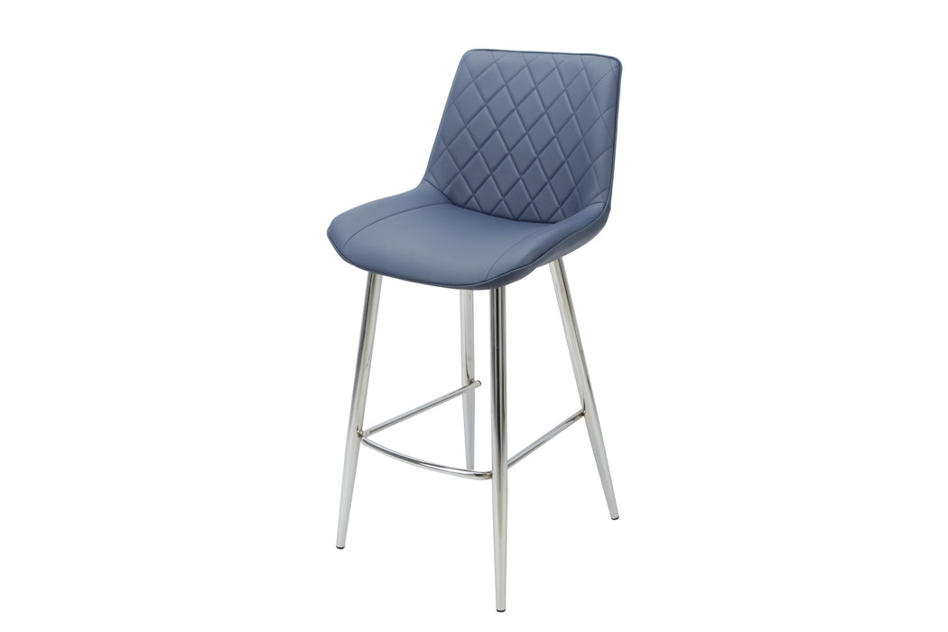 Silvia Bar Stool PU with Chrome Legs