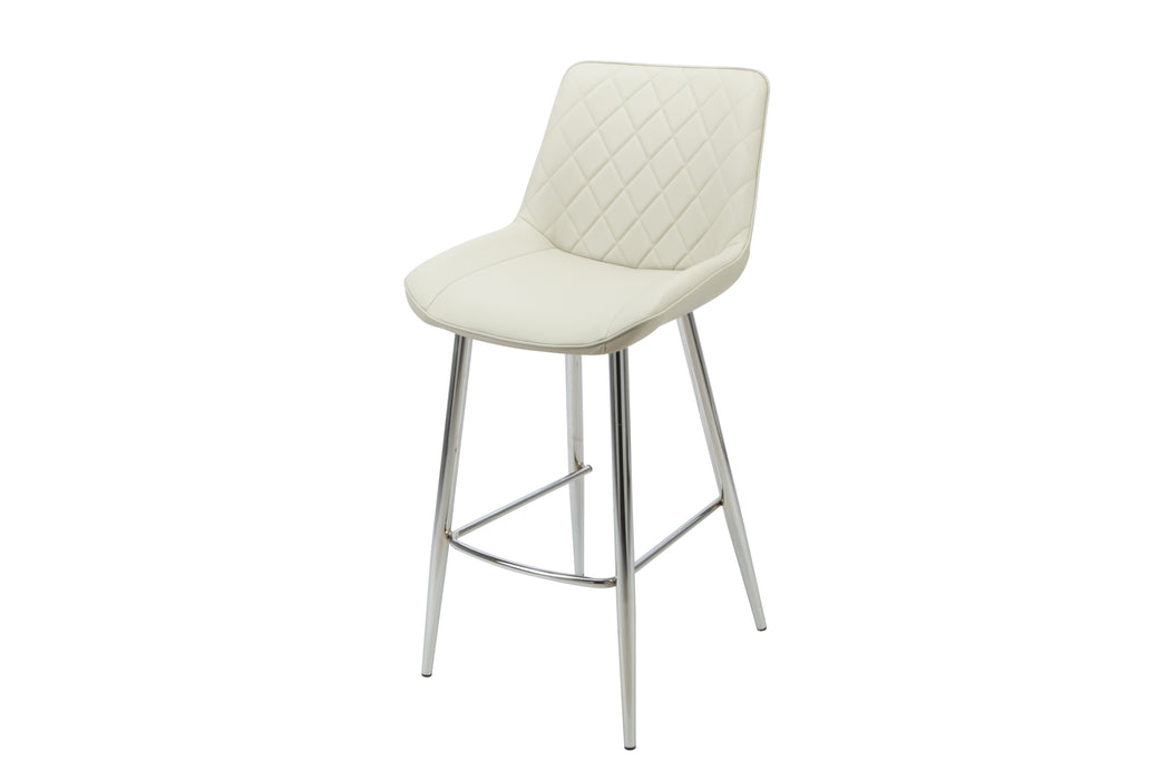 Silvia Bar Stool PU with Chrome Legs