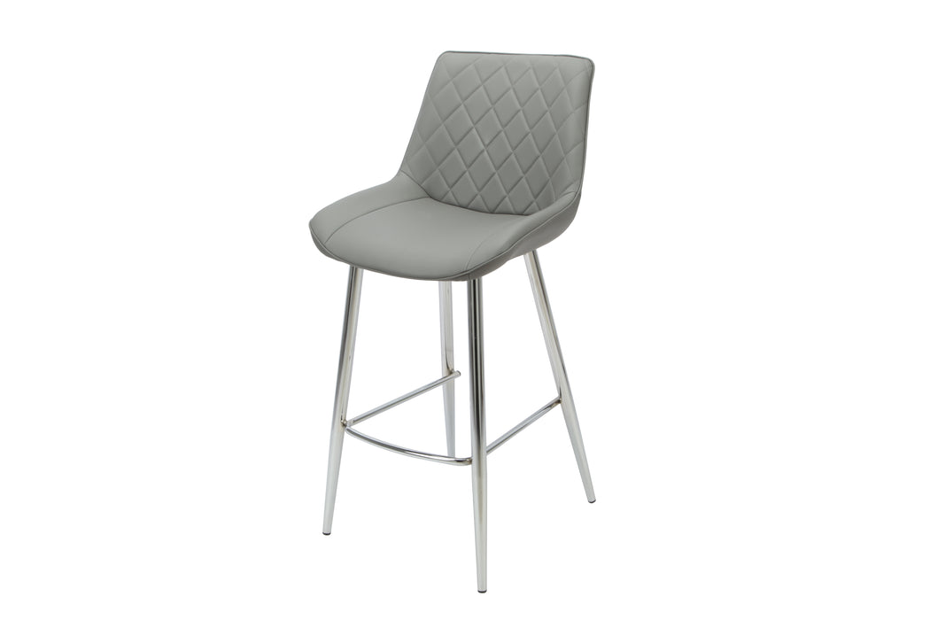 Silvia Bar Stool PU with Chrome Legs