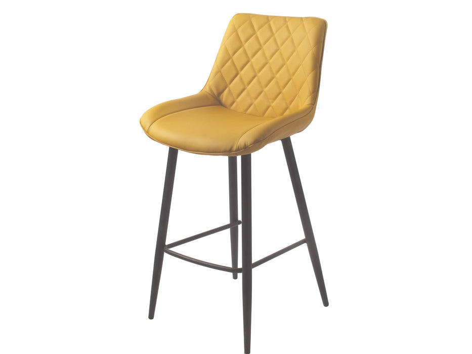 Silvia Bar Stool PU with Black Legs