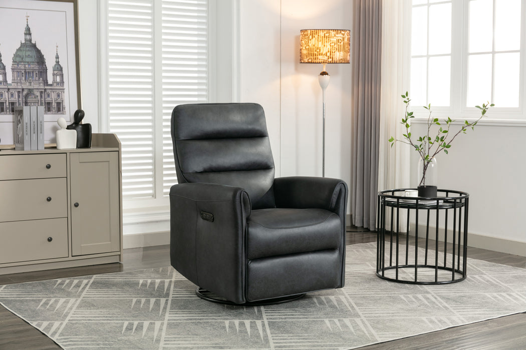 Steel Blue Waterville Swivel Glide Chair