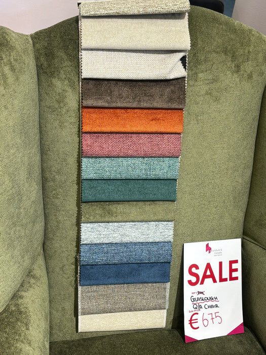 Glasslough Queen Anne Chair - Forest Green