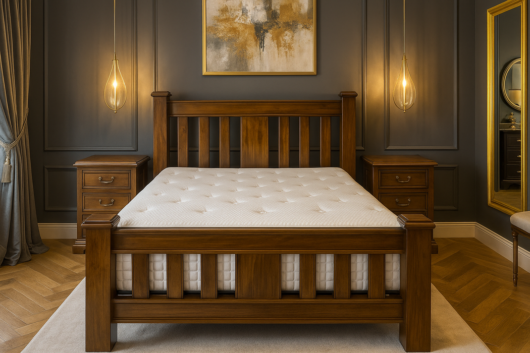 Windsor 5ft Bedframe, Mattress & 2 Lockers