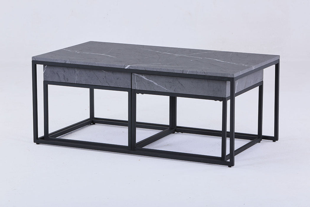 Combo Living Set Marble: Combo Coffee Table & 2 Side Tables