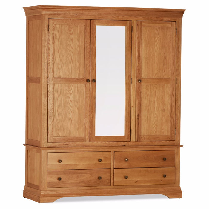 Delta Oak Triple Wardrobe