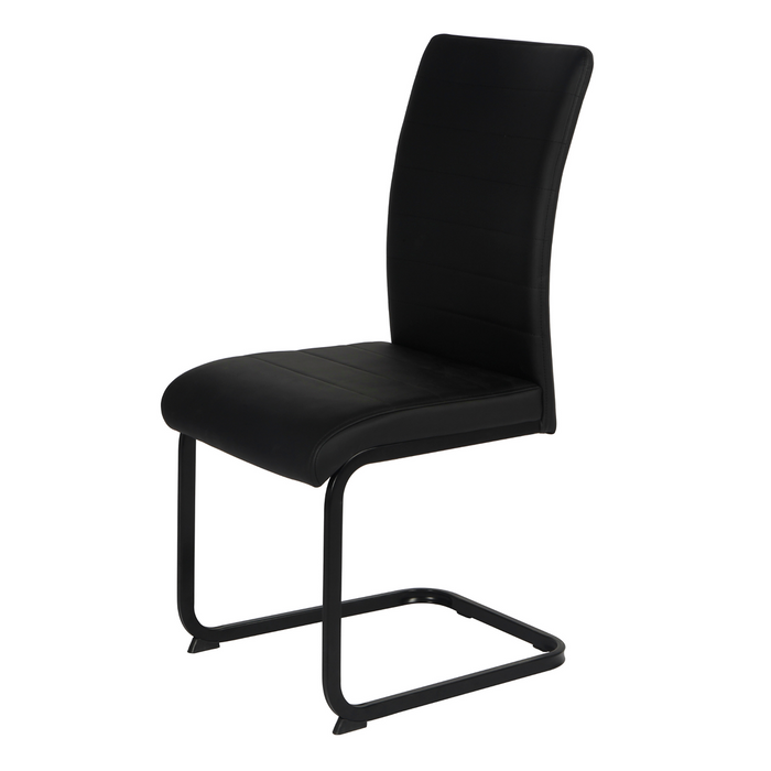 Liana PU Dining Chair - Black Legs