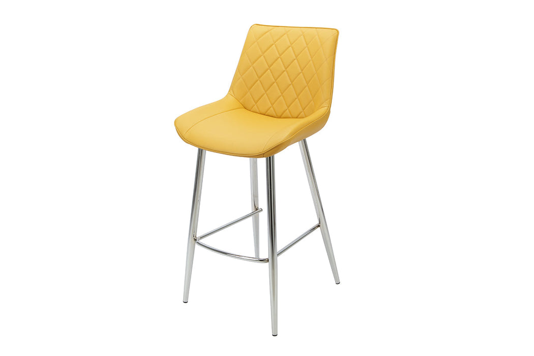 Silvia Bar Stool PU with Chrome Legs