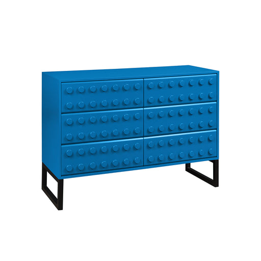 Blox 6 Drawer Wide Chest - Blue